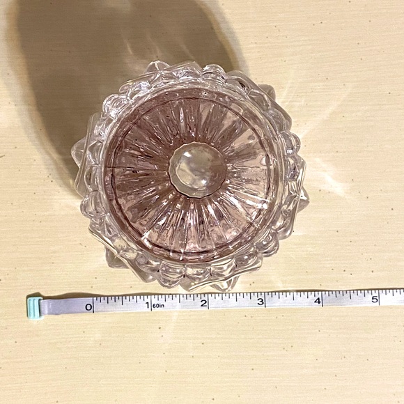 Crystal Lavender Trinket Bowl w Lid - Picture 4 of 4